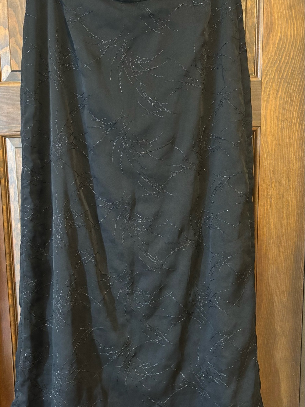 Sparkly Black Embroidered Women's Skirt